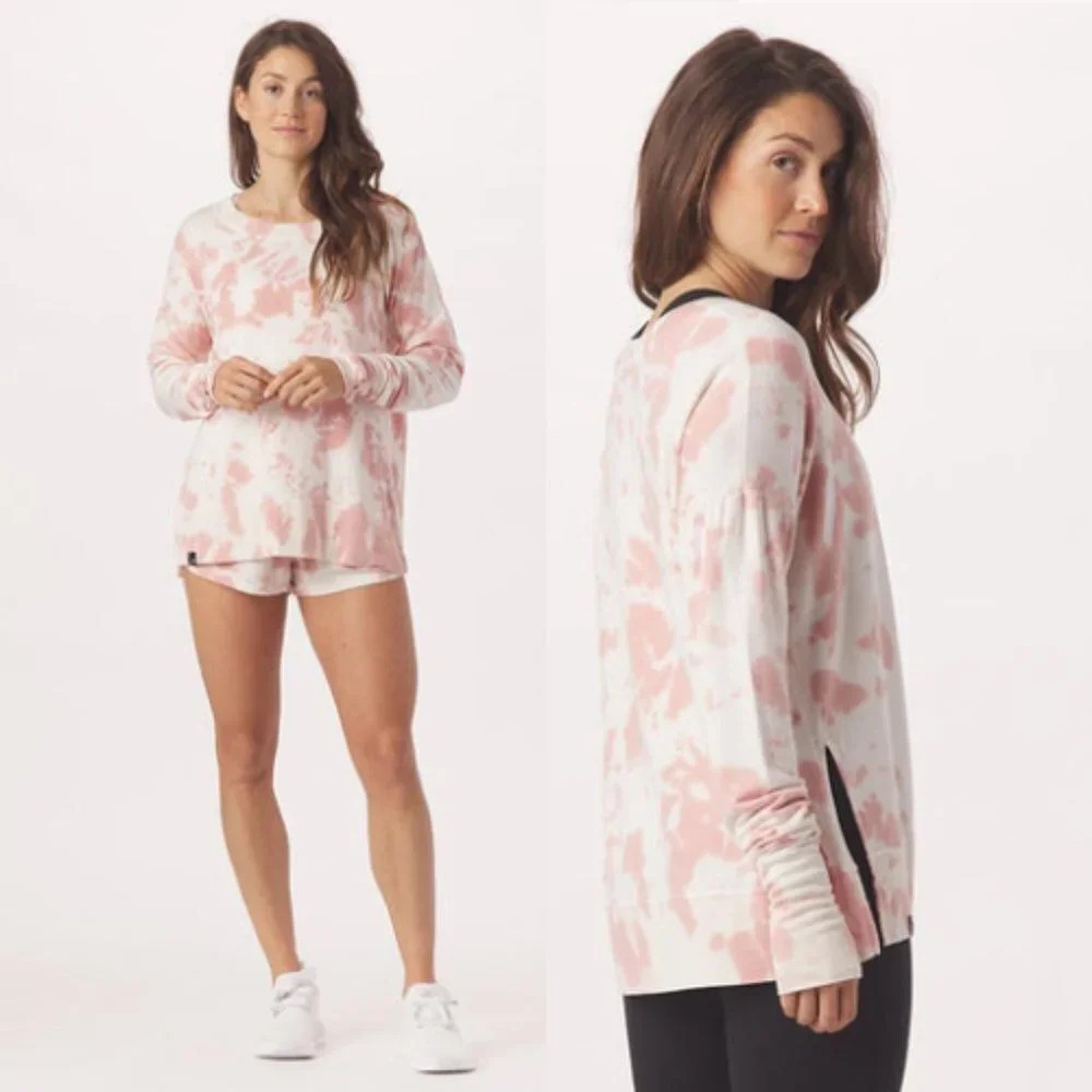 Glyder Lounge Long Sleeve: Clay Tie Dye 29080